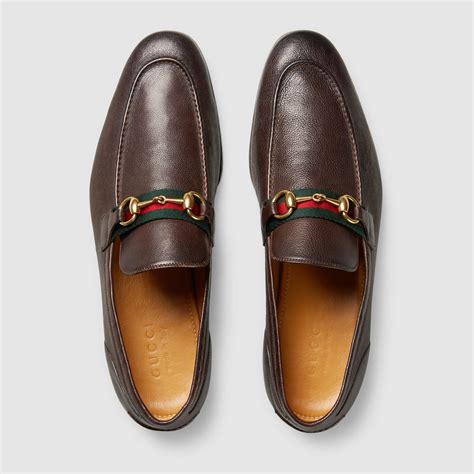 men's brown gucci loafers|gucci men's loafer with horsebit.